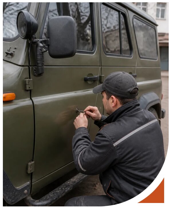 Профессиональное вскрытие автомобиля УАЗ без повреждений в Дагестанских Огнях